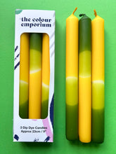 Load image into Gallery viewer, LEMONS AND LIMES - Dip Dye Dinner Candle Trio