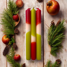 Load image into Gallery viewer, RUSTIC GLOW Dip Dye Dinner Candle Trio