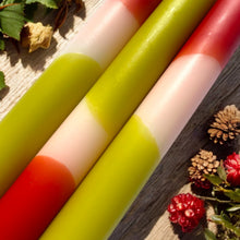 Load image into Gallery viewer, RUSTIC GLOW Dip Dye Dinner Candle Trio