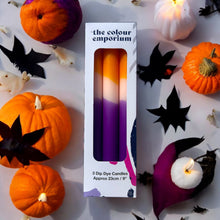 Load image into Gallery viewer, SAFFRON ORCHID Dip Dye Dinner Candle Trio