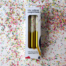 Load image into Gallery viewer, FUNFETTI Dip Dye Dinner Candle Trio