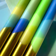 Load image into Gallery viewer, NORTHERN LIGHTS Dip Dye Dinner Candle set of 4