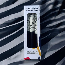 Load image into Gallery viewer, CRUELLA Dip Dye Dinner Candle Trio