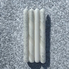 Load image into Gallery viewer, SNOWFLAKES Dip Dye Dinner Candle set of 4