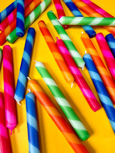 Load image into Gallery viewer, LOLLIPOPS Dip Dye Dinner Candles set of 4