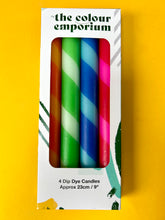 Load image into Gallery viewer, LOLLIPOPS Dip Dye Dinner Candles set of 4