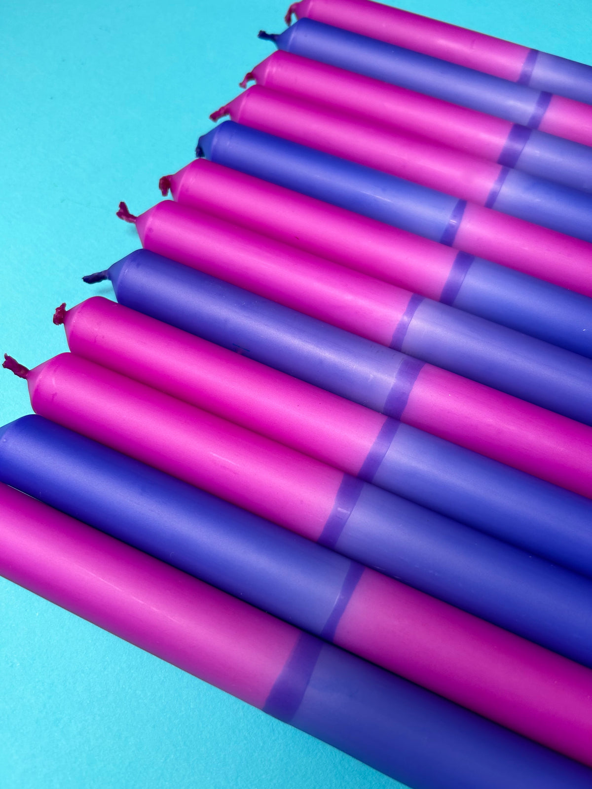 LAPSIS VIOLET Dip Dye Dinner Candle Trio