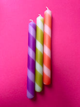 Load image into Gallery viewer, RETRO DINING Dip Dye Dinner Candles Trio