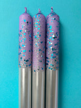 Load image into Gallery viewer, WINTER WHIMSY Dip Dye Dinner Candle Trio