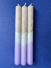 Load image into Gallery viewer, FROZEN Dip Dye Dinner Candle Trio