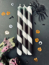 Load image into Gallery viewer, DARK MOON Dip Dye Dinner Candle Trio