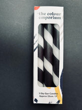 Load image into Gallery viewer, DARK MOON Dip Dye Dinner Candle Trio