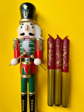 Load image into Gallery viewer, PLUM PUDDING Dip Dye Dinner Candle Trio