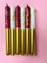 Load image into Gallery viewer, PLUM PUDDING AND ANGEL WINGS MIX Dip Dye Dinner Candle set