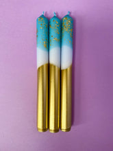 Load image into Gallery viewer, DEEP ICE Dip Dye Dinner Candle Trio