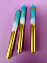 Load image into Gallery viewer, DEEP ICE Dip Dye Dinner Candle Trio