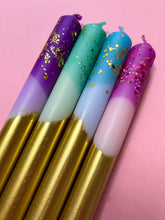 Load image into Gallery viewer, GLITTER MIX Dip Dye Dinner Candle set