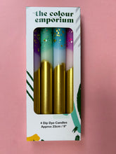 Load image into Gallery viewer, GLITTER MIX Dip Dye Dinner Candle set
