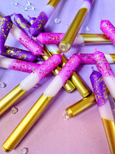 Load image into Gallery viewer, SUGAR PLUM FAIRIES AND GILDED PLUM Dip Dye Dinner Candle set