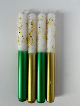 Load image into Gallery viewer, MISTLETOE KISSES AND ANGEL WINGS Dip Dye Dinner Candle set