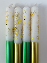 Load image into Gallery viewer, MISTLETOE KISSES AND ANGEL WINGS Dip Dye Dinner Candle set