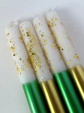 Load image into Gallery viewer, MISTLETOE KISSES AND ANGEL WINGS Dip Dye Dinner Candle set