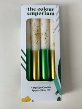 Load image into Gallery viewer, MISTLETOE KISSES AND ANGEL WINGS Dip Dye Dinner Candle set