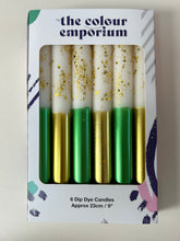 Load image into Gallery viewer, MISTLETOE KISSES AND ANGEL WINGS Dip Dye Dinner Candle set