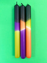 Load image into Gallery viewer, WITCHES HATS SLUDGE Dip Dye Dinner Candle Trio