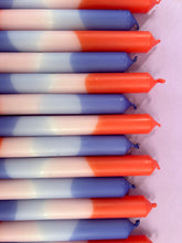 Load image into Gallery viewer, CORAL OCEAN Dip Dye Dinner Candles Trio