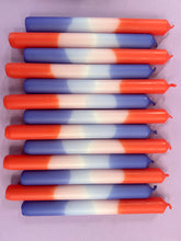 Load image into Gallery viewer, CORAL OCEAN Dip Dye Dinner Candles Trio