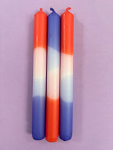 Load image into Gallery viewer, CORAL OCEAN Dip Dye Dinner Candles Trio