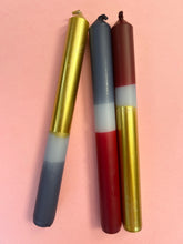 Load image into Gallery viewer, WINE NIGHTS Dip Dye Dinner Candle Trio