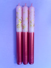 Load image into Gallery viewer, SUGAR AND SPICE Dip Dye Dinner Candle Trio
