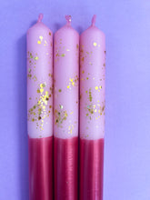 Load image into Gallery viewer, SUGAR AND SPICE Dip Dye Dinner Candle Trio