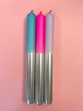 Load image into Gallery viewer, JEWEL NOEL Dip Dye Dinner Candle Trio