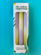 Load image into Gallery viewer, MINT POTION Dip Dye Dinner Candle Trio