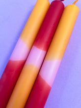 Load image into Gallery viewer, SAHARA SCORCH Dip Dye Dinner Candles Trio
