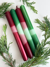 Load image into Gallery viewer, FIR BERRIES Dip Dye Dinner Candle set of 4