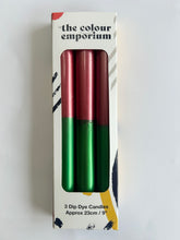 Load image into Gallery viewer, HOLLYBERRIES Dip Dye Dinner Candle Trio