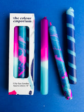 Load image into Gallery viewer, CROMABLEND Dip Dye Dinner Candles Trio