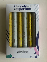 Load image into Gallery viewer, METALLIC MARBLED FOIL - Champagne and Snow Set of 4 or 6