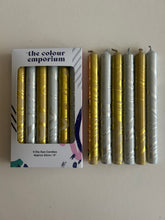 Load image into Gallery viewer, METALLIC MARBLED FOIL - Champagne and Snow Set of 4 or 6