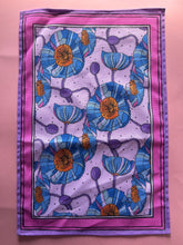 Load image into Gallery viewer, Blue Poppies Tea Towel