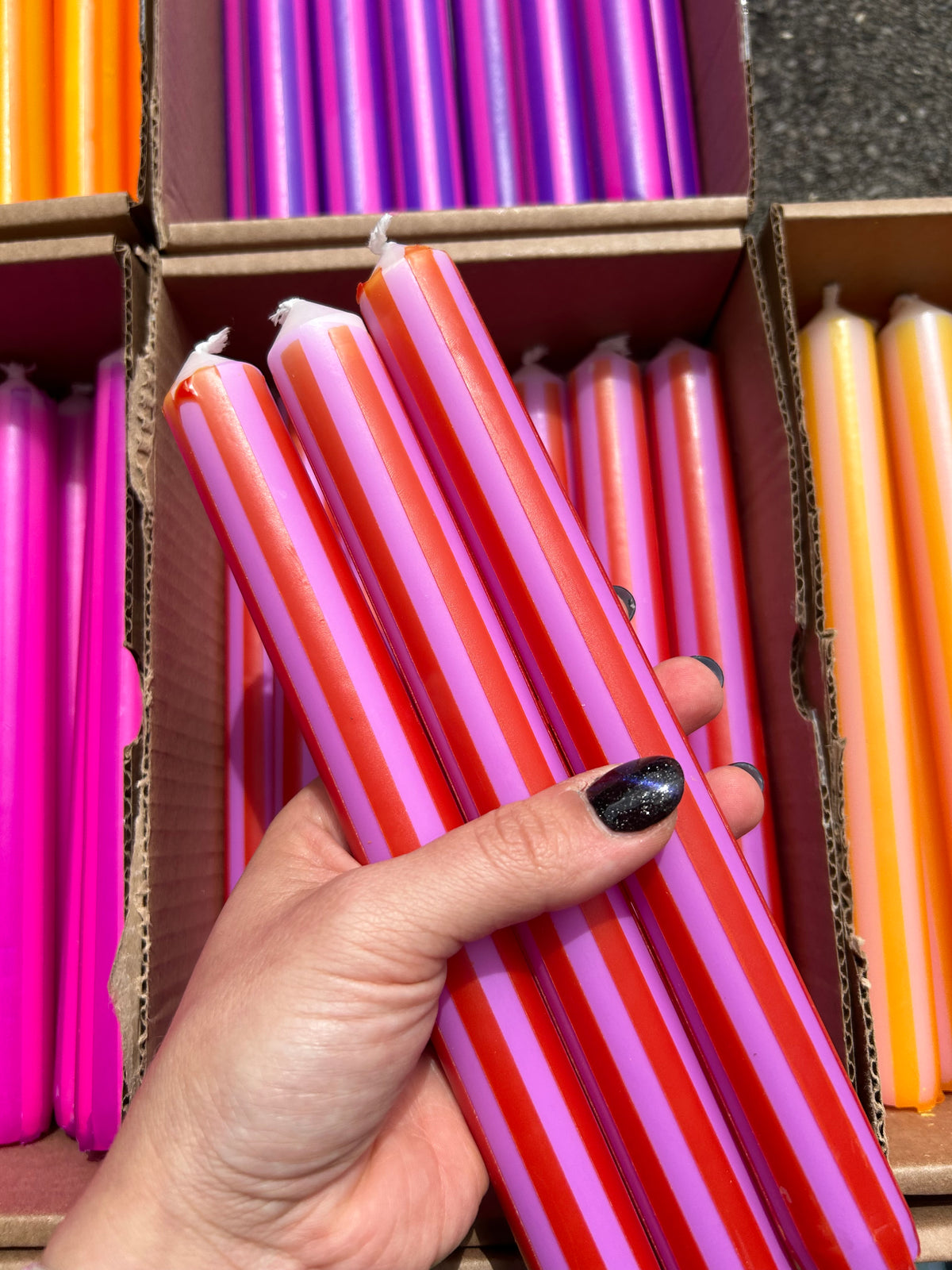 PINK & ORANGE PINSTRIPE