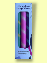 Load image into Gallery viewer, VIVID FUSION Dip Dye Dinner Candles Trio