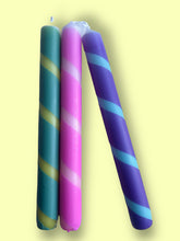 Load image into Gallery viewer, VIVID FUSION Dip Dye Dinner Candles Trio
