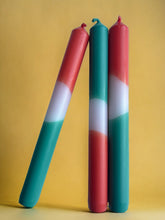 Load image into Gallery viewer, CORAL CALM Dip Dye Dinner Candle Trio