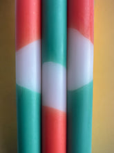 Load image into Gallery viewer, CORAL CALM Dip Dye Dinner Candle Trio