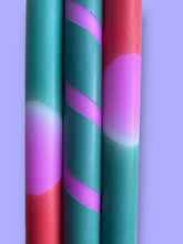 Load image into Gallery viewer, TROPICAL FIESTA Dip Dye Dinner Candle Trio